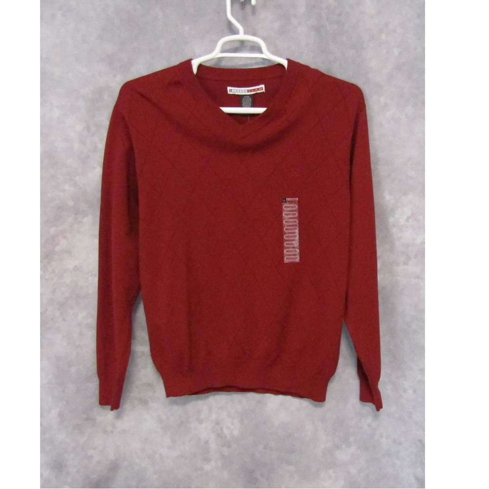 NWT Grand Slam Fire Red Sweater Penguin Logo Sz M